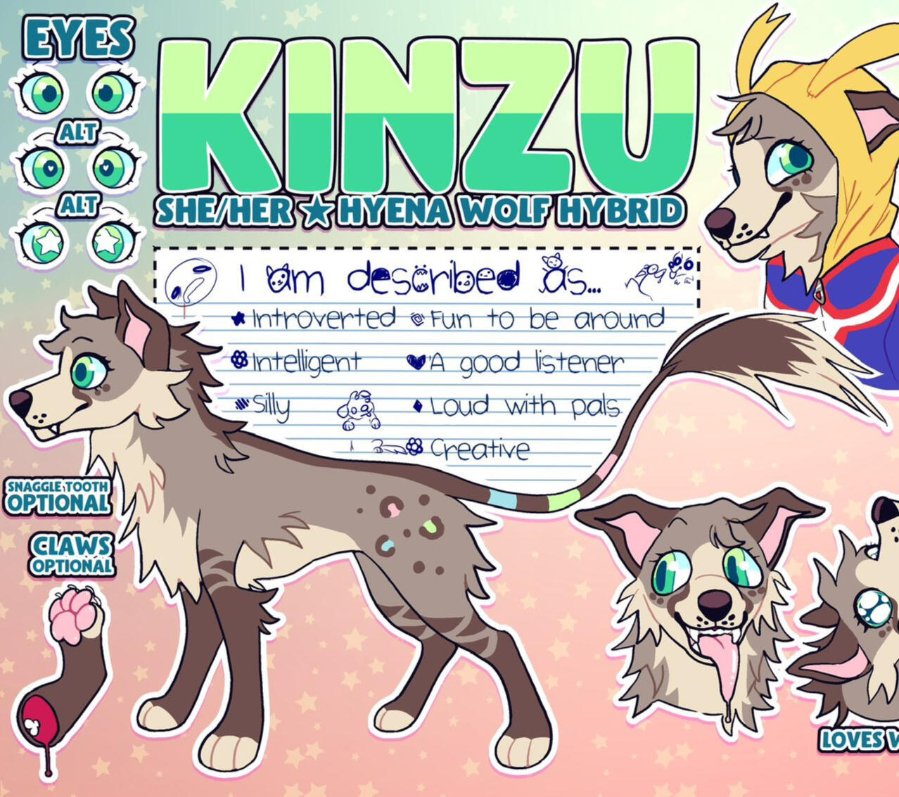 Kinzu's animal form drawn by Soxzthewolf